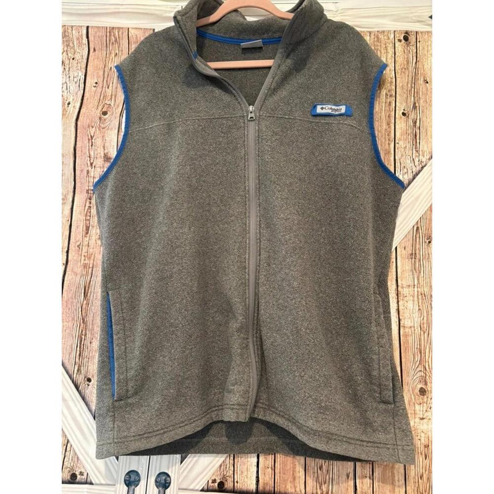 Mens or Womens Columbia fleece vest‎ grey sz XL preloved #285